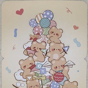 Baby kuma bears "So cute" mini pop up greeting card without envelope